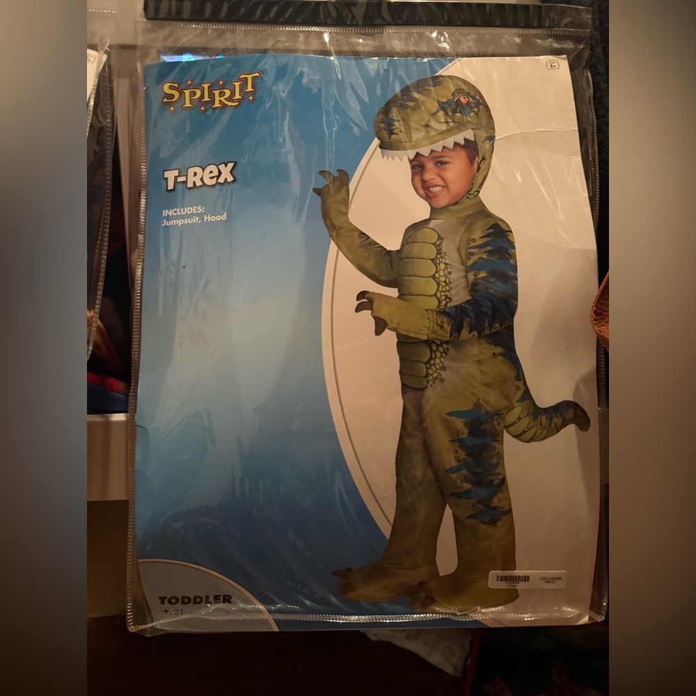 SPIRIT HALLOWEEN Green T-Rex Costume for Toddler 2T